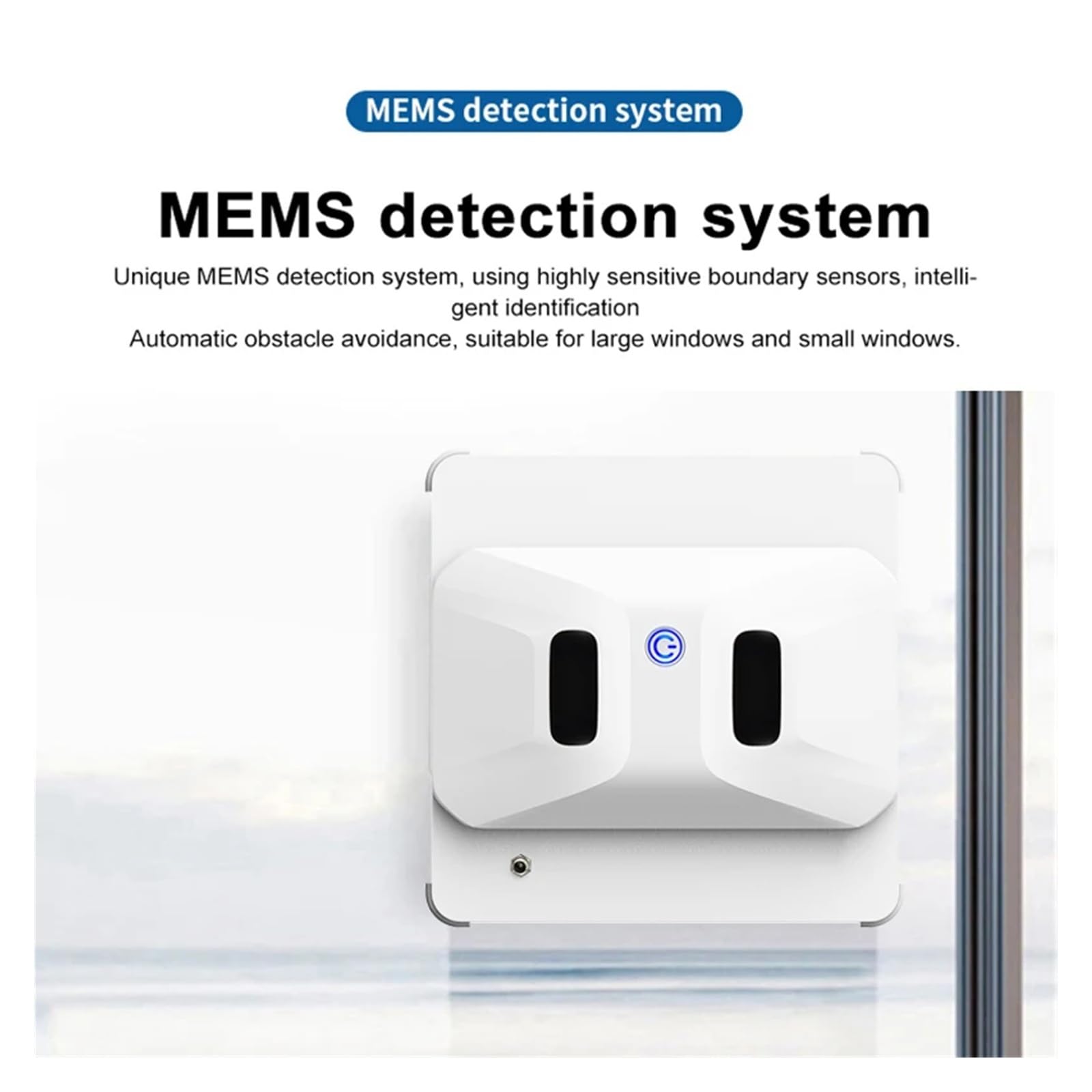 Purerobo Square Ultrasmukły robot do mycia okien z automatycznym natryskiem wody, myciem, szyb, luster i płytek, sterowaniem aplikacją do gładkich powierzchni