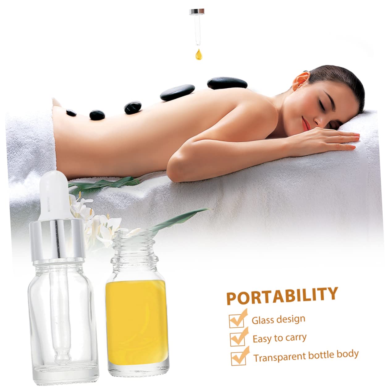 24 piezas botella de aceite esencial de vidrio cuentagotas de vidrio de aceite esencial botellas de vidrio transparente botella cuentagotas botellas de líquido cosmético frascos de muestra de perfume