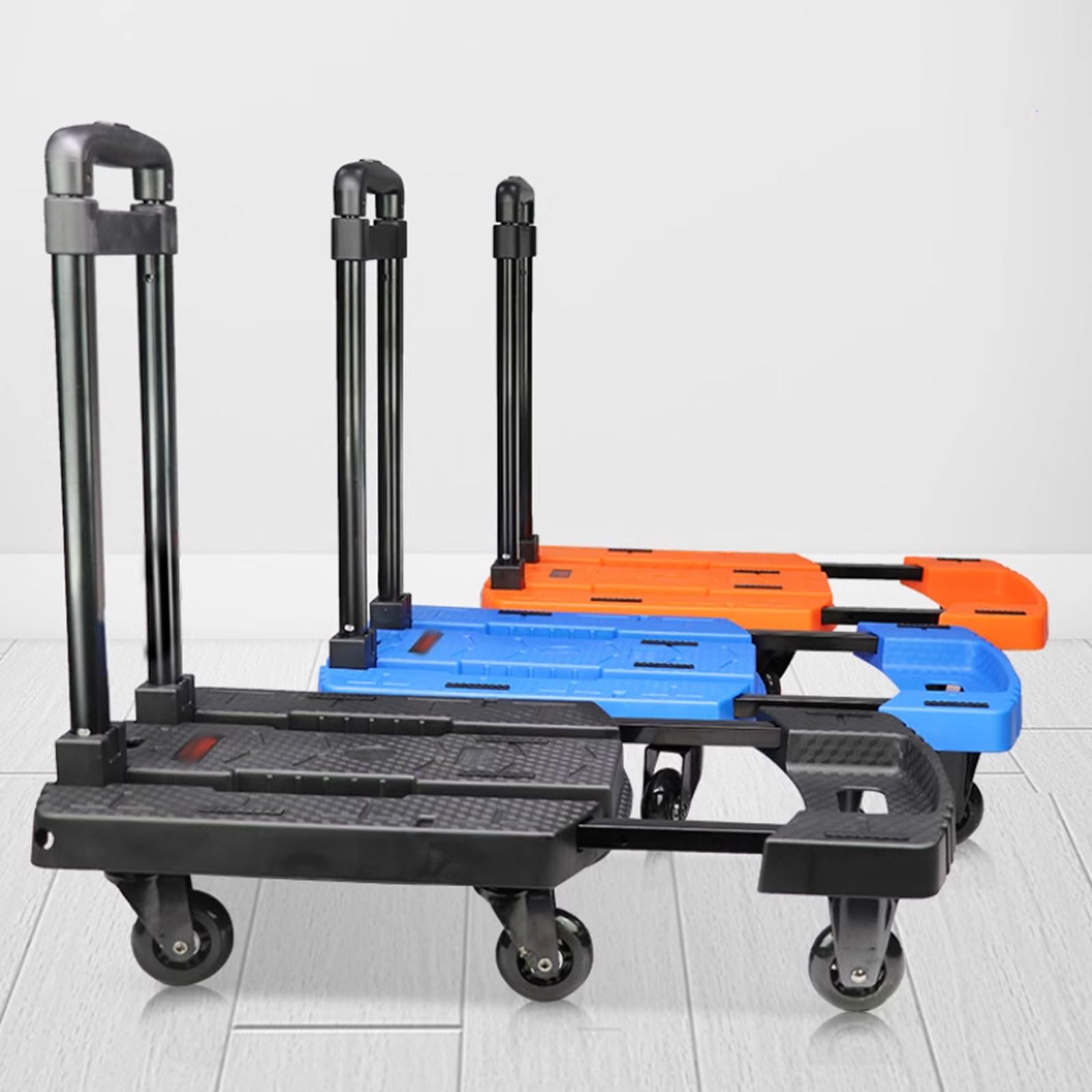Genérico Carro Plegable de Alta Resistencia, Plataforma portátil, Altura Ajustable, Capacidad de Carga de 200 kg, Ideal para Compras, Equipaje y Transporte de Materiales.