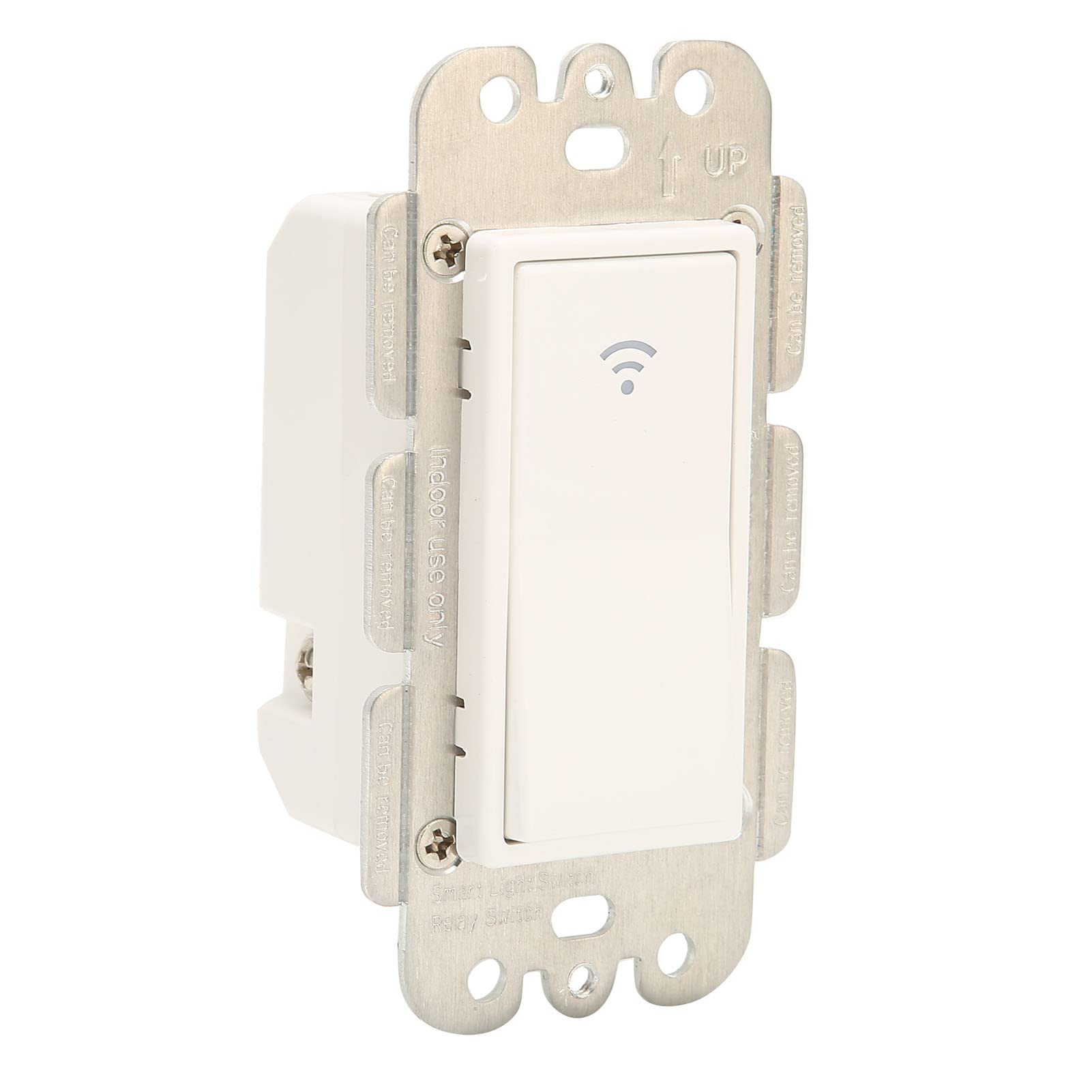 Interruptor de Luz Regulable Inteligente WiFi para, Luz Nocturna RGB en la Pared, Interruptor de Inalámbrico para Dormitorio Infantil, PC, Metal Blanco