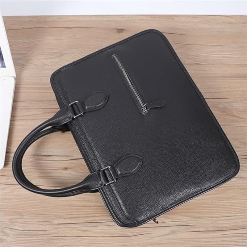 Nordic Men's Horizontal Cowhide Crossbody Shoulder Bag Casual Business Briefcase for Office Commute4