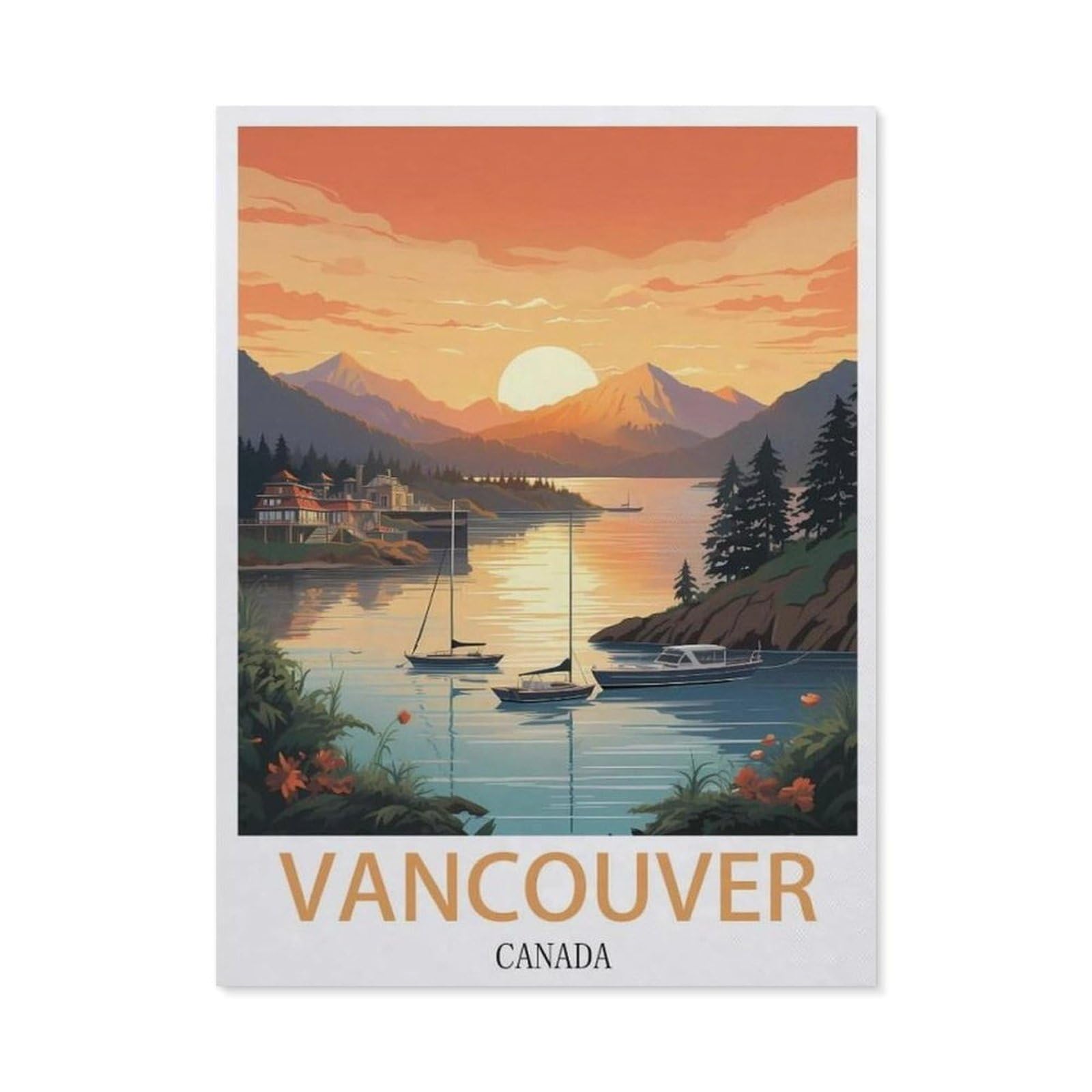 Metal Tin Sign，Vancouver Canada(30x40cm）