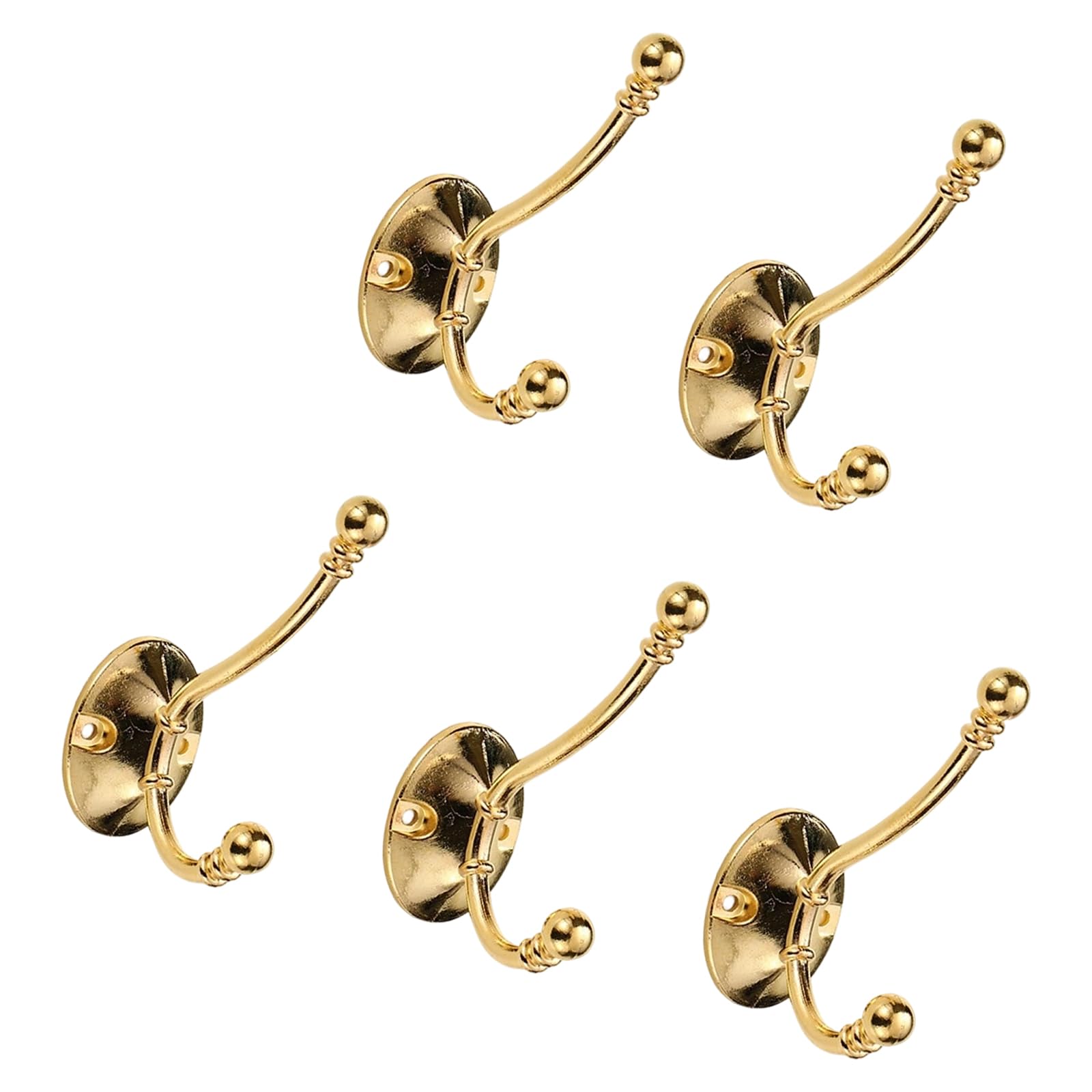5 Piece Modern Single Hook Set Strong Alloy Hook Decorative Hooks for Towels & Clothes Hanging Metal Mixture