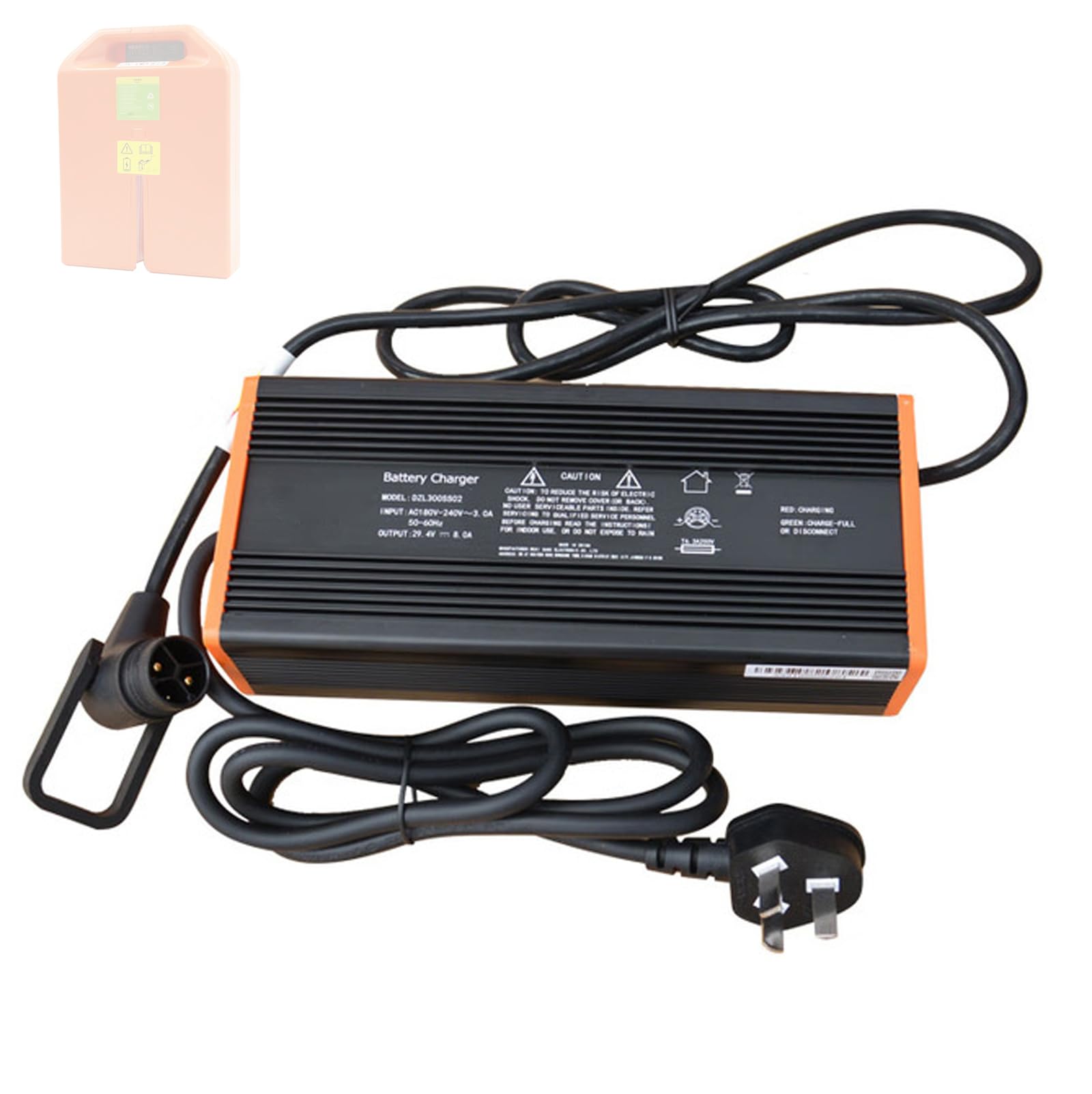 Chargeur de Batterie pour Chariot élévateur 24 V, 29,4 V 8 A avec boîtier en Alliage d'aluminium.