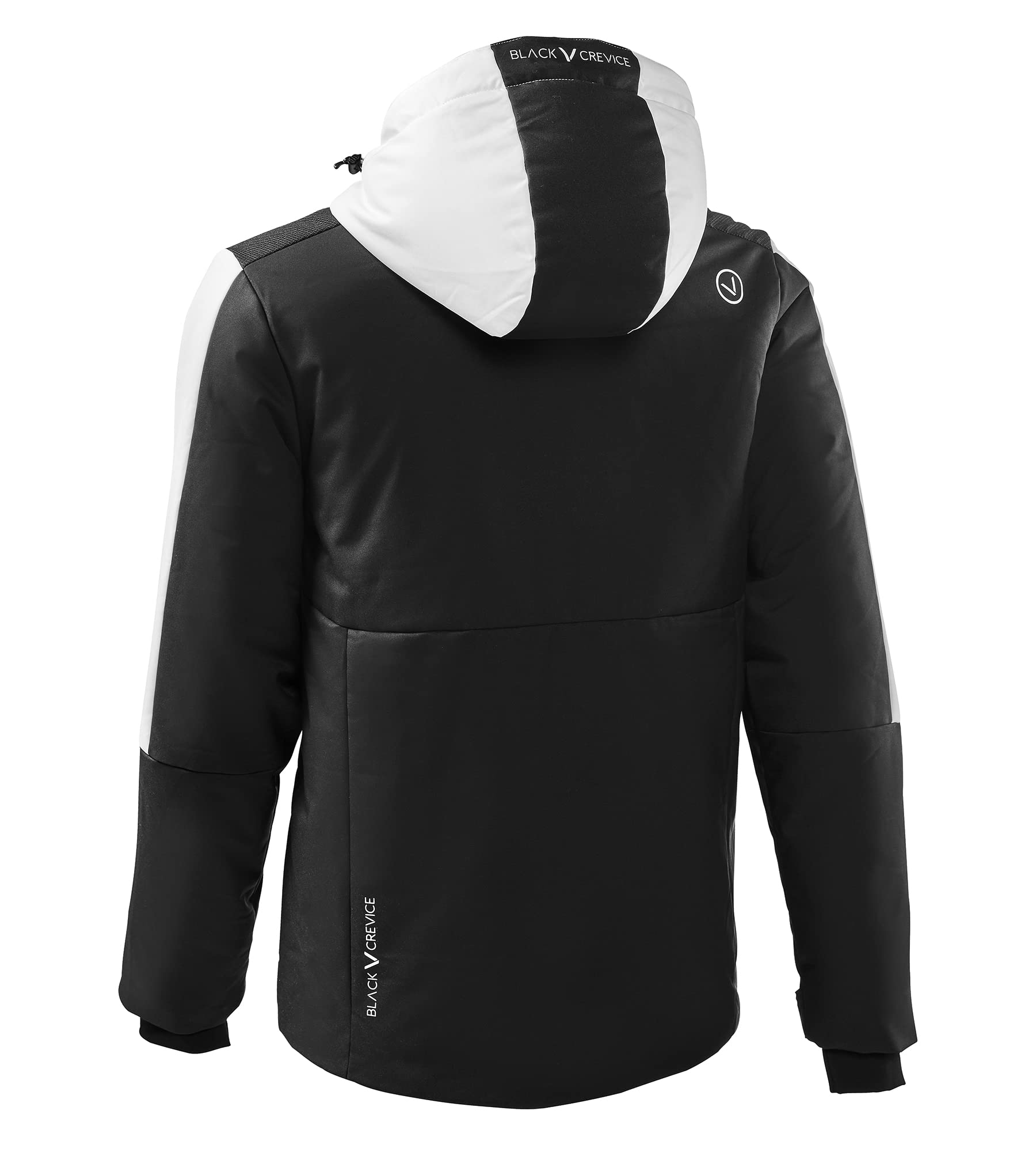 Black Crevice Męska kurtka narciarska, wysokiej jakości kurtka zimowa męska ze 100% poliestru, modna męska kurtka narciarska, wiatro- i wodoodporna, męska kurtka outdoorowa, oddychająca kurtka narciarska
