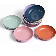 Plastic Cereal Plates 10Pcs 14cm/5.6inch Small Appetizer Plate Set