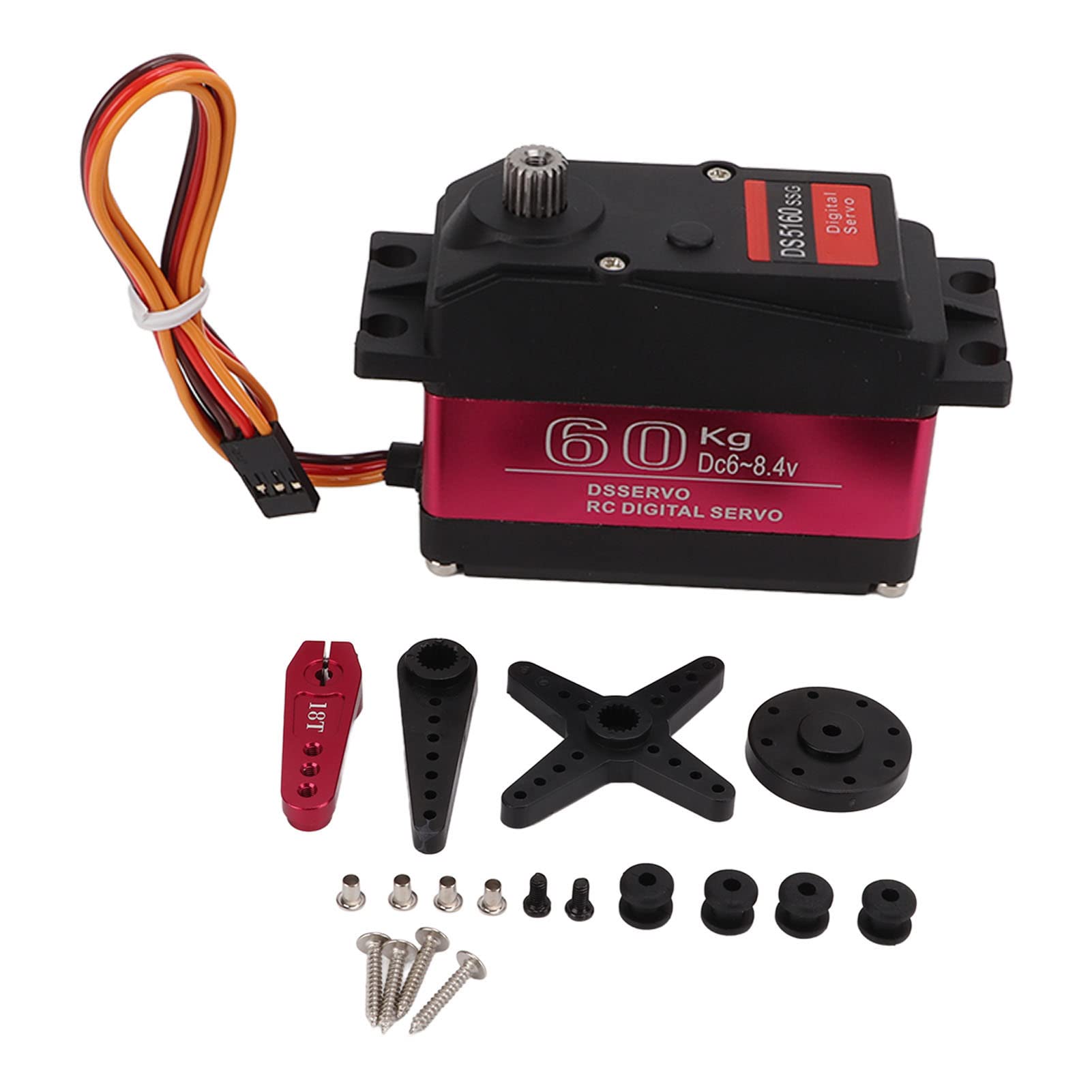 Generic Servo Digital de Alta Resistencia de 60 Kg para Engranaje de Dirección de Automóvil DS5160 RC - Alta Velocidad Impermeable - Vehículos de Control Remoto