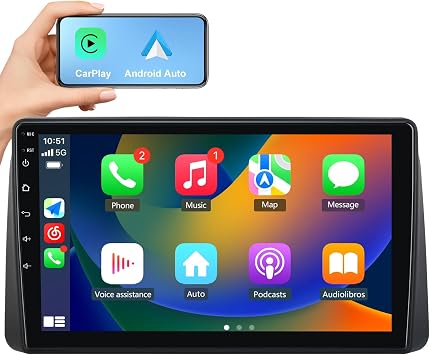 Android 13 Car Radio for Dodge Grand Caravan 2008-2020 Chrysler Town & Country 2011-2016, Wireless CarPlay Android Auto GPS FM AM RDS DSP 2GB RAM 32GB ROM