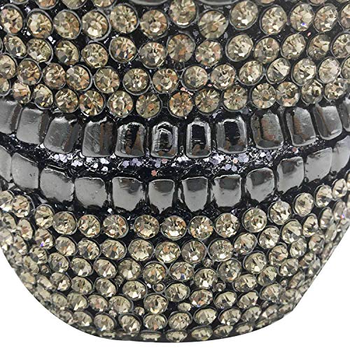 Image of Boutique De FGG Skull Crystal Clutch Purse for Women Formal Rhinestone Clutch Evening Bag Halloween Minaudiere Handbag,Mini