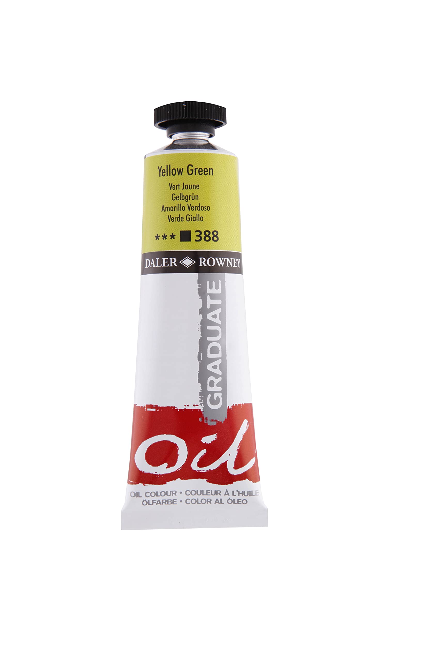 Daler Rowney Yellow Daler-Rowney Graduate Oil Paint, Aluminium Tube, 1.28Oz - 38 Ml, Green