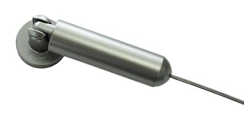 GARDINIA Race Seilspanngarnitur für die Wand- oder Nischenmontage Länge: 5 m Alle Befestigungsmaterialien inklusive Metall/Silber-matt