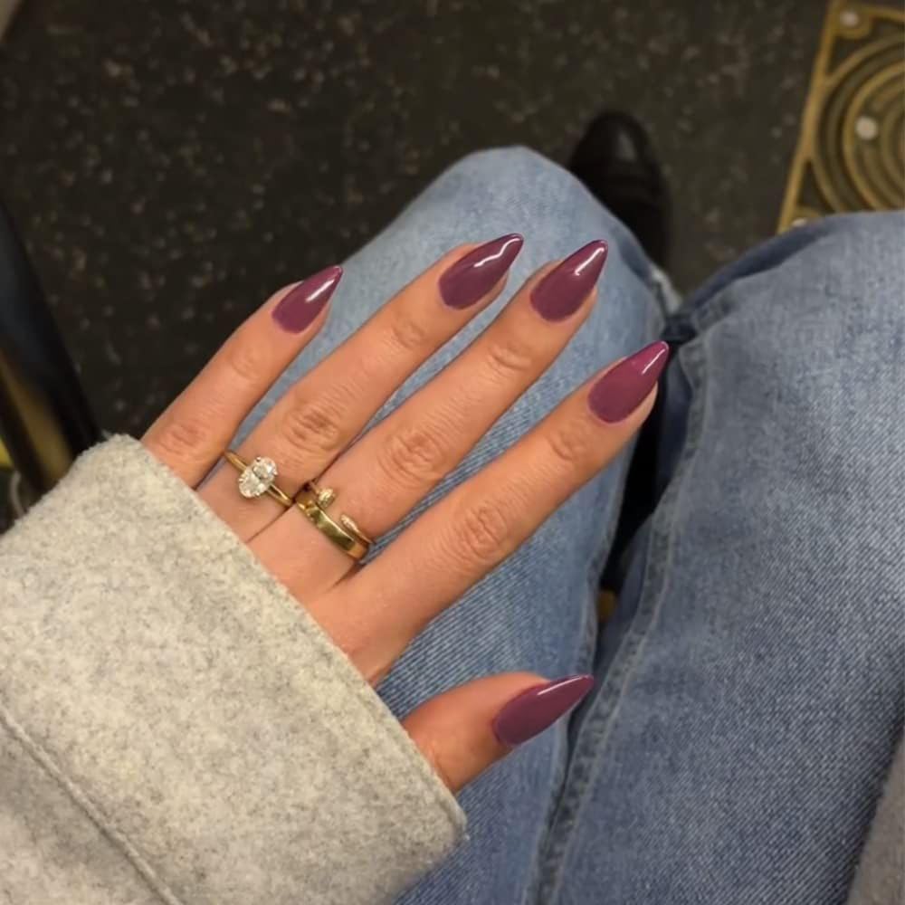 SXVME Plum Purple False Nails Medium - Image 2