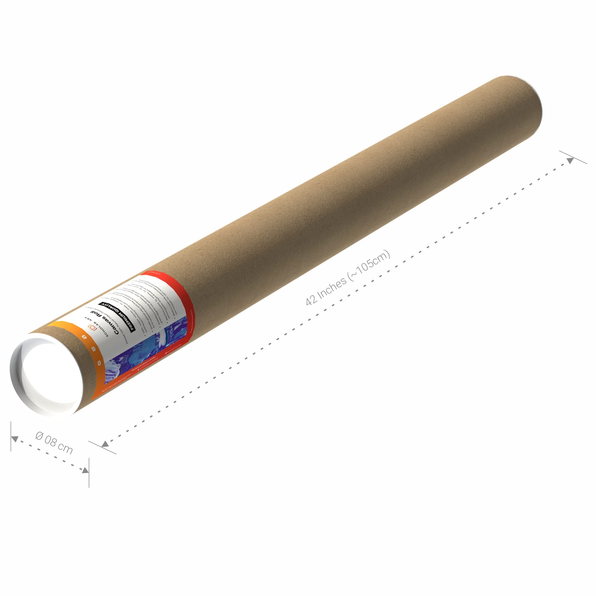 Scholar Art® Artist Series 10 Oz (440 GSM) Medium Grain Primed Cotton Canvas Roll for Oil & Acrylic Painting (100% Cotton Rolled Canvas for Painting), White (42 Inch x 5 Meter) 3