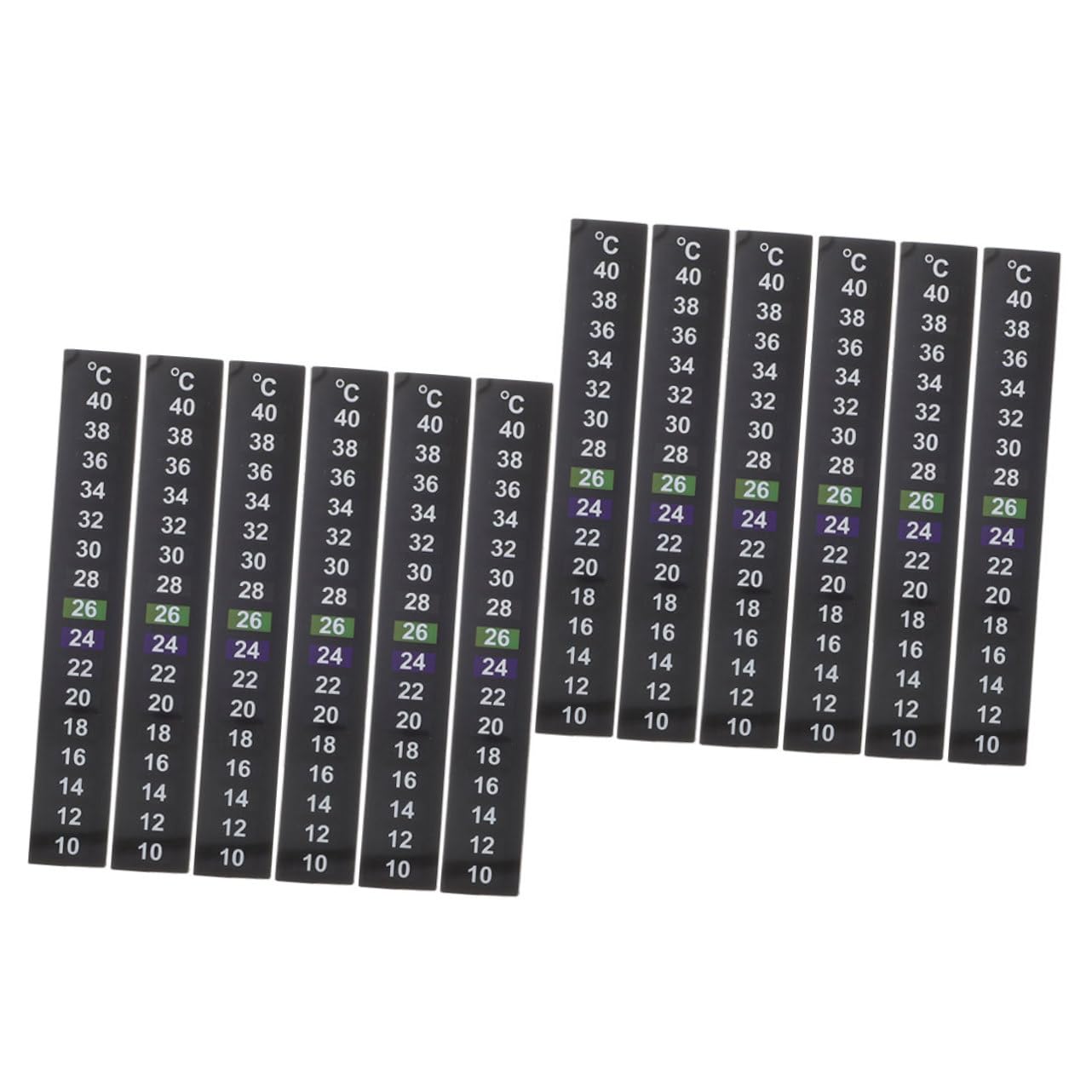 Housoutil 12pcs Aquarium Thermometer Sticker Digital Sticker for Fish Tank Temperature Sensitive Color Changing Strip