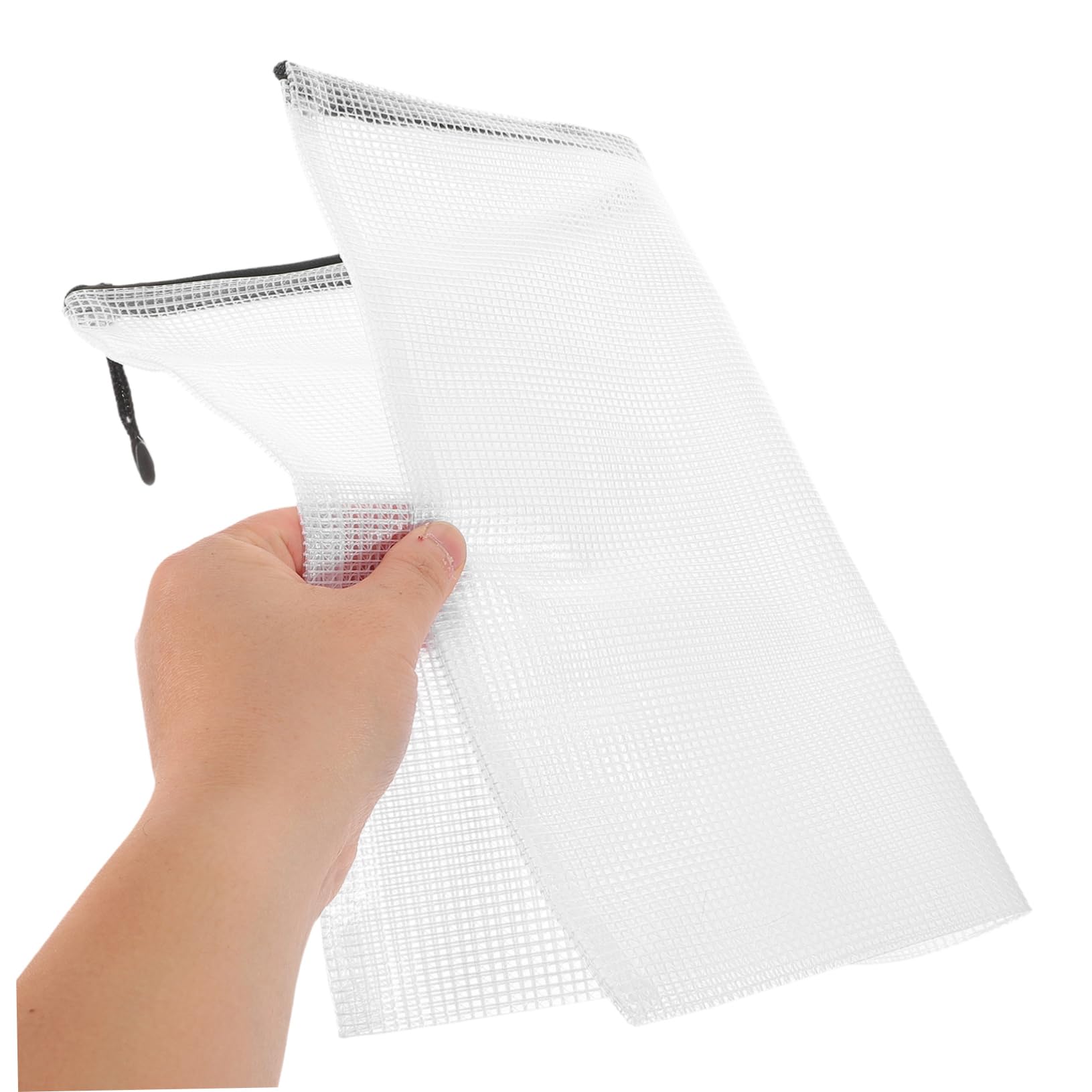 Buste Portadocumenti A3 Zip in Pvc Trasparente 16 Pezzi | Finitura a Griglia, Formato Grande, per Ufficio e Viaggio, per Fogli e Prove, Ordine e Visibilità