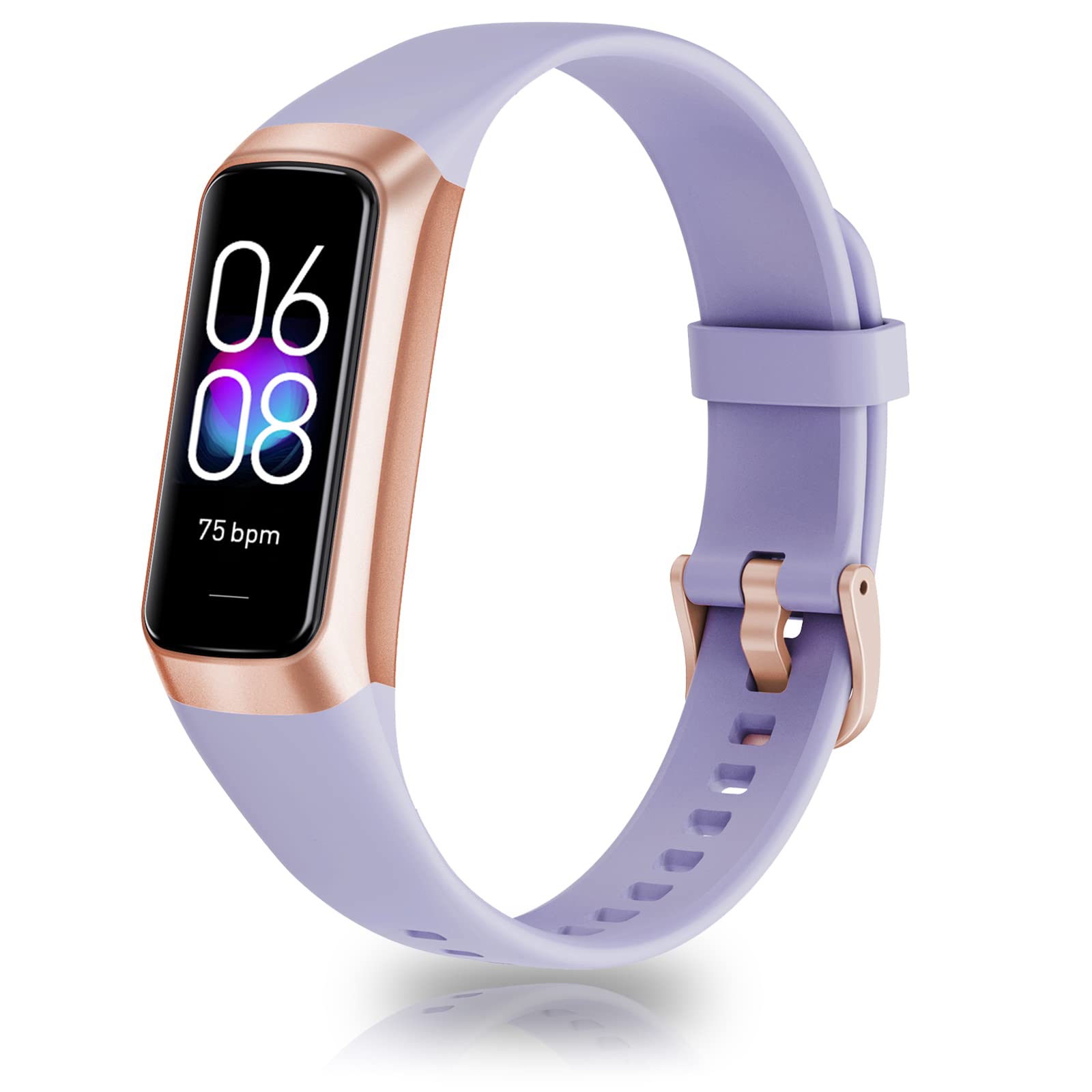 Zeacool Fitness Tracker,Activity Tracker,Heart Rate Monitor with 1.10'' AMOLED Touch Color Screen,5 ATM Waterproof Calorie Smart Watch,Step Counter for Walking,Sleep Monitor for Women Men(Purple)