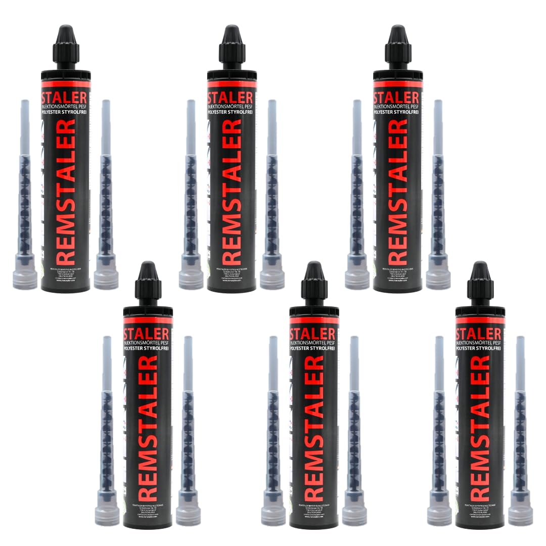 6x Remstaler VERBUNDMÖRTEL 300ml | -HÖCHSTE QUALITÄT- made in GERMANY | Injektionsmörtel | Montagemörtel | STYROLFREI