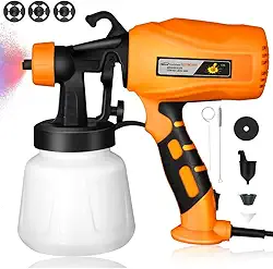 Pistola Elétrica para Pintura 550W - Pulverizador de Tinta com 4 Bicos, 3 Padrões (Horizontal/Vertical/Circular) - Ideal para Parede, Móveis, Carros - Para Iniciantes e Profissionais (220V)
