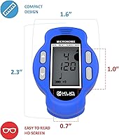 Vista 3 de KLIQ MicroNome - Mini metrónomo digital recargable - con altavoz (volumen digital, ajuste de ritmo y tempo) diseñado para su uso con piano, Azul