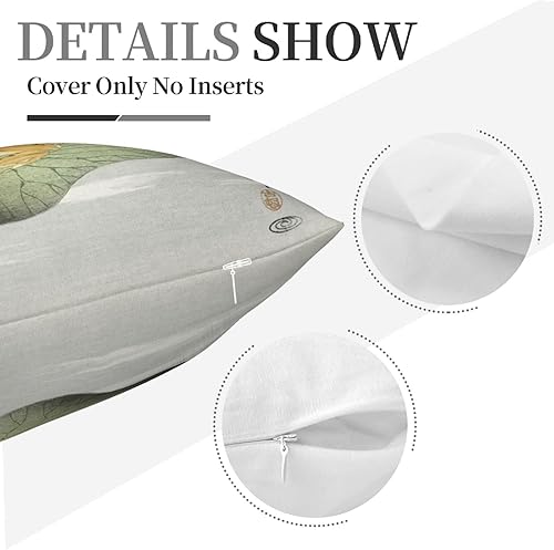 Miniatura 6 de VARUN Fundas de almohada cuadradas de rana en acuarela sobre hojas de loto para decoración del hogar, sofá, automóvil, dormitorio, naturaleza, lago,