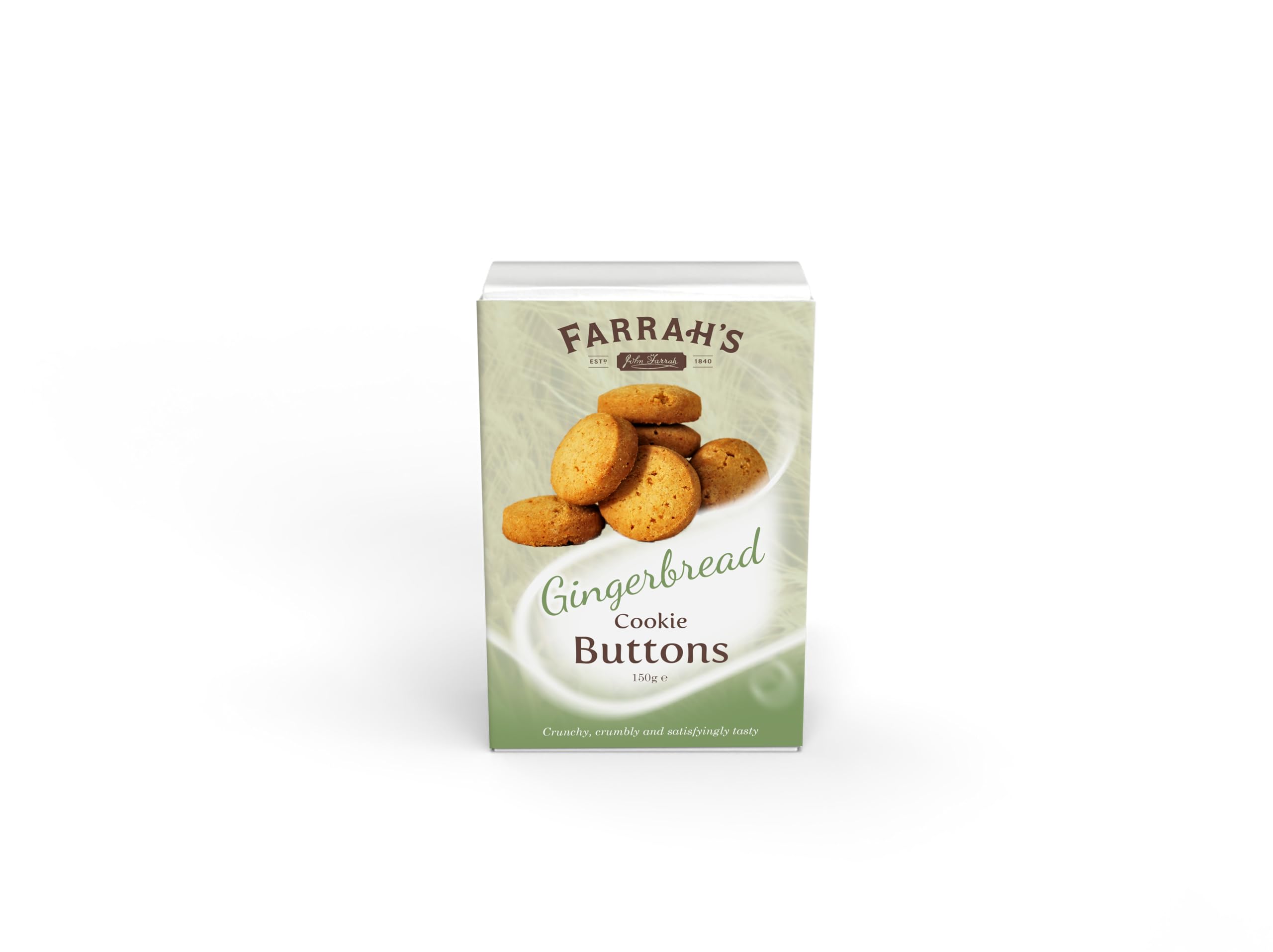 Farrah's of Harrogate - Gingerbread Cookie Buttons (130g), Buttery, Warming, British, Traditional, Classic, Luxury Treat for You or a Loved One