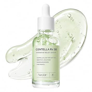 Korean Centella Asiatica Serum - Redness Corrector for Face - 38% Cica Leaf Water and Madecassoside - Ph Balanced - Barrier Support - Lightweight Calming - Rosacea Skincare - Centella Ampoule