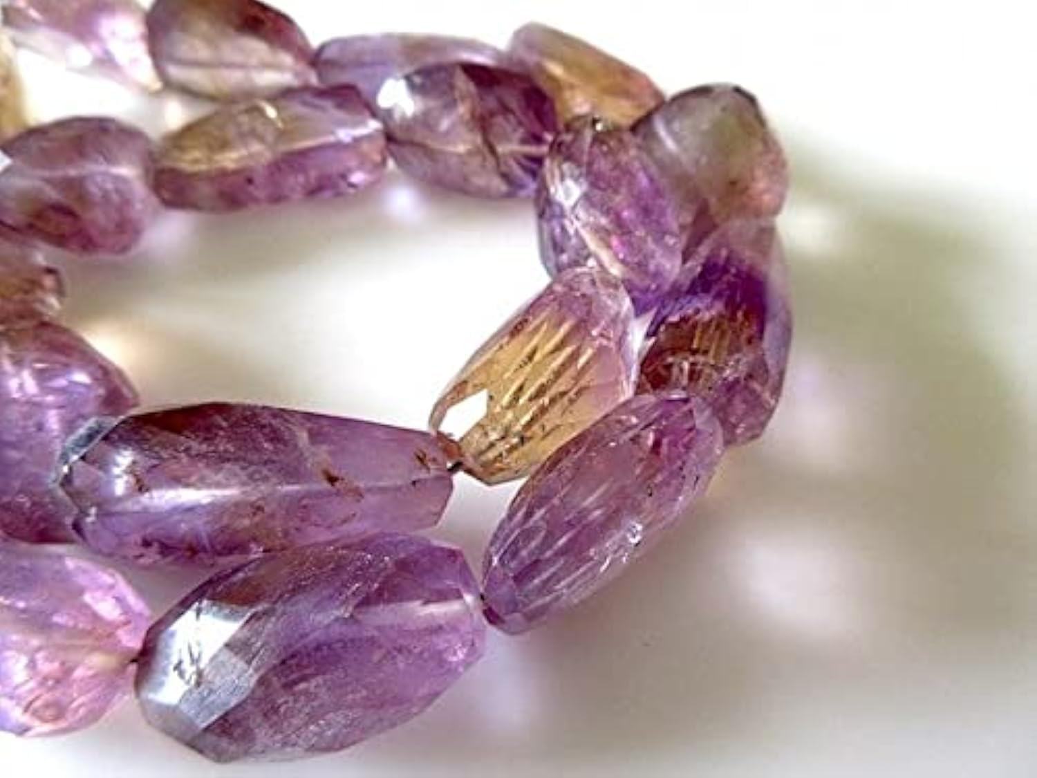 Amétrine perles pour créer des bijoux en pierres naturelles d'été au style bohème