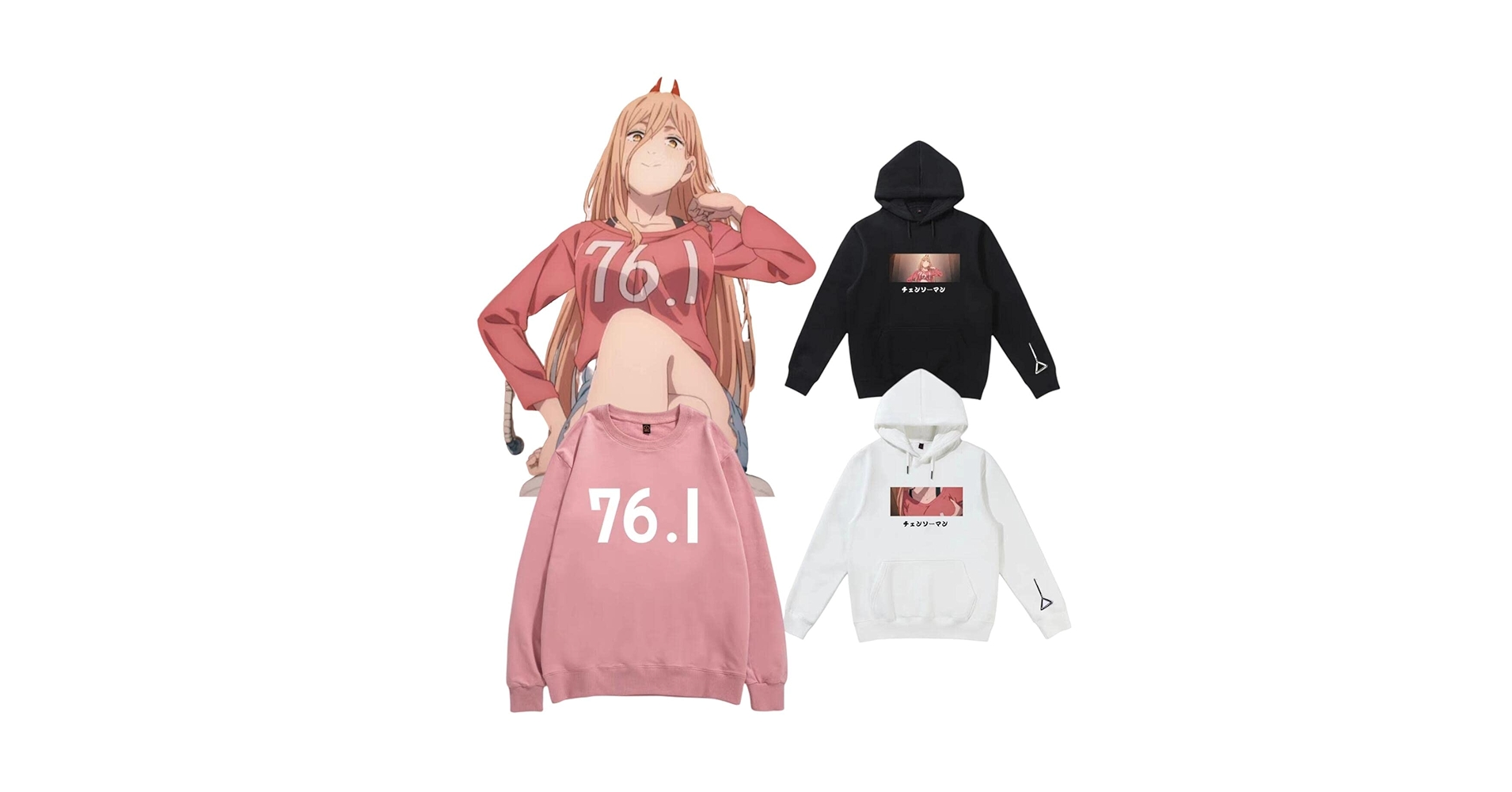 Amazon.co.jp: チェンソーマン パーカー パワー 76.1 長袖