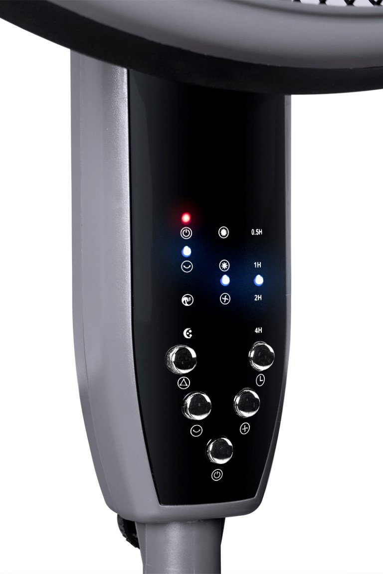 Orbegozo SF 0246 - Ventilador de pie, sobremesa o pared, temporizador, mando a distancia, 3 velocidades, 55 W, negro | Temporizador, Mando a distancia, 3 velocidades, 55 W