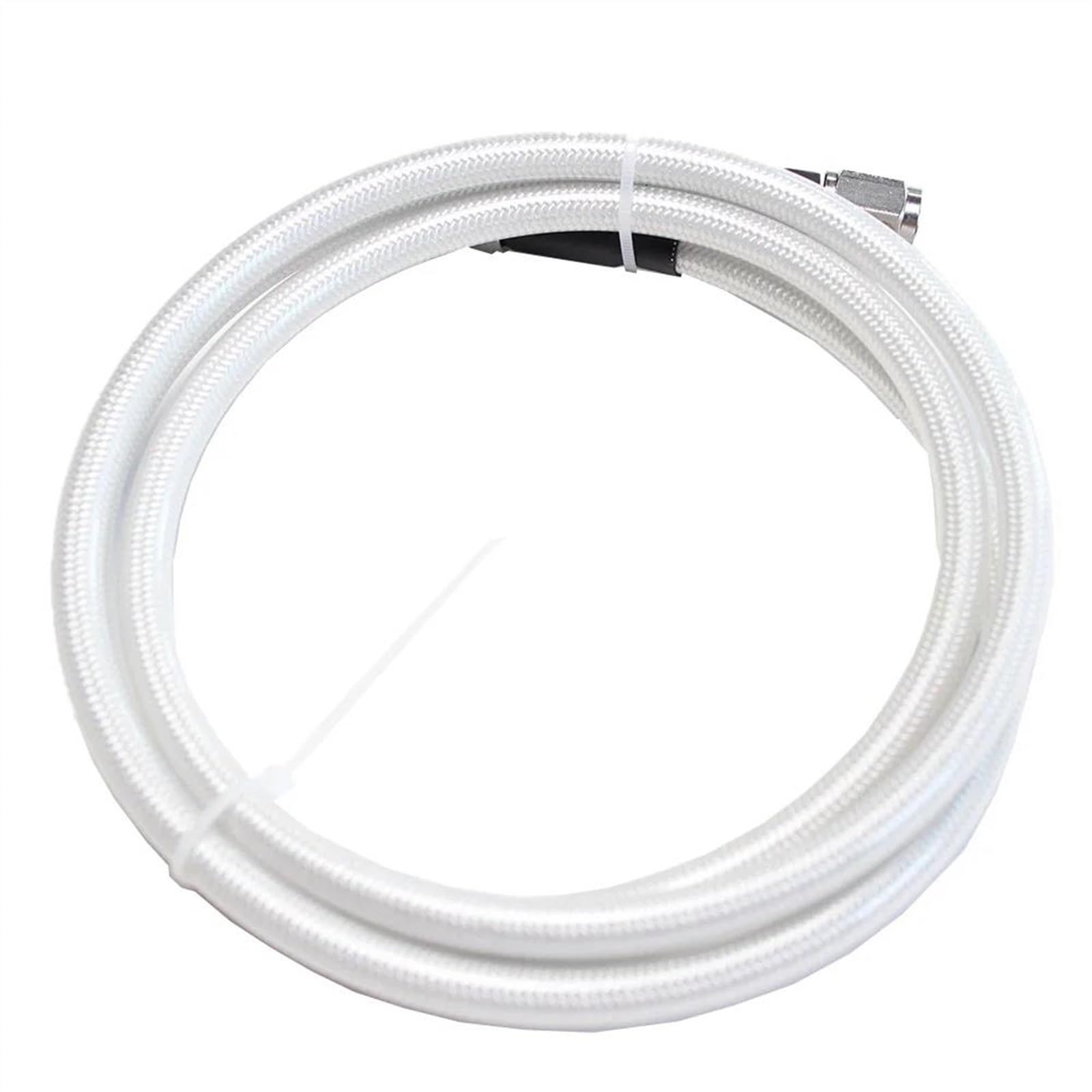 Ksxzw White Motorbike Part 59" 150Cm Motorcycle Steel Braided Brake Hose Cable Hydraulic Oil Line Tube Motorbike Accessories