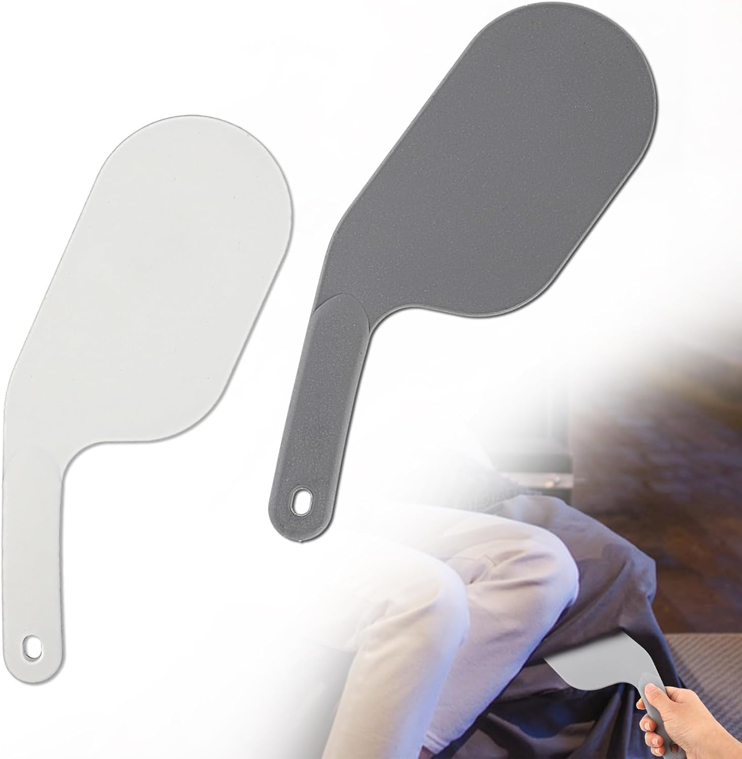 2 Pack Bed Sheet Tucking Tool, Mattress Lifter & Folding Paddle for Easy Sheet Changing, Bedsheet Change Helper Tucking Paddle, Protect Nails & Back, Durable ABS, 29.5 cm