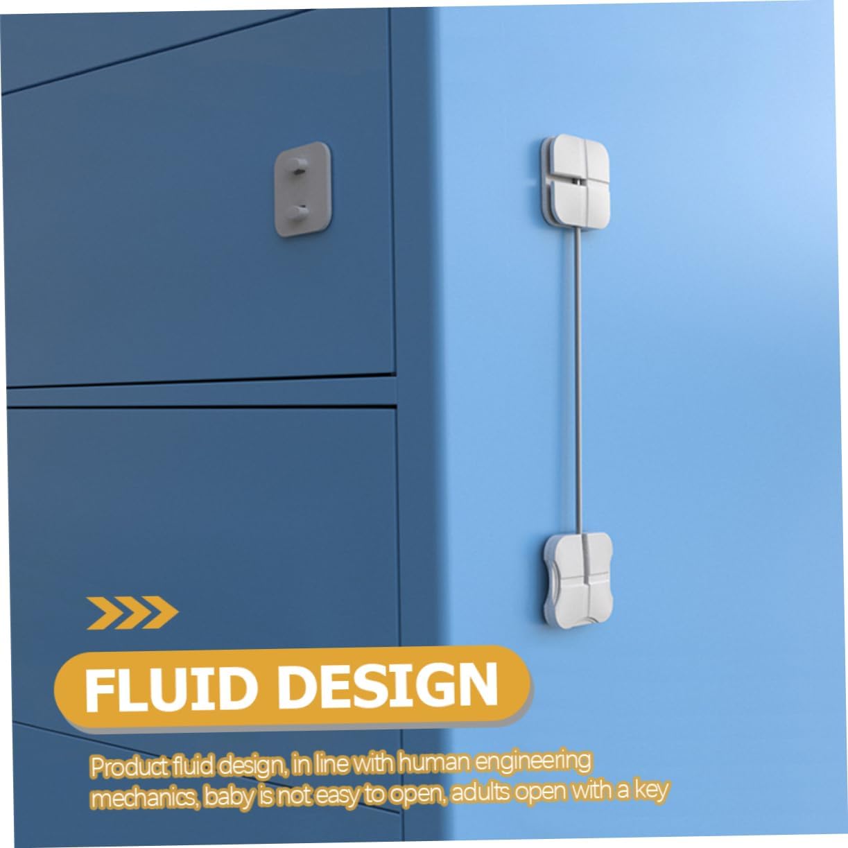 2pcs Cabinet Door Safety Locks Door Latch Locks for Boys and Girls Safe Prying Material Smooth Edges for Safety for Fridges Cabinets