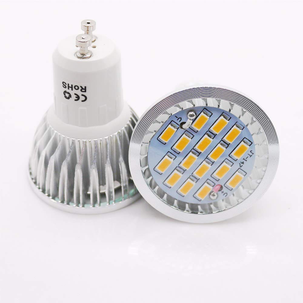 Xindaxin - Juego de 20 bombillas reflectoras led (GU10, sustituye a bombillas incandescentes de 50 W, 5,5 W, 500 lúmenes, luz blanca cálida, 3000 K, ángulo de haz de 120°)