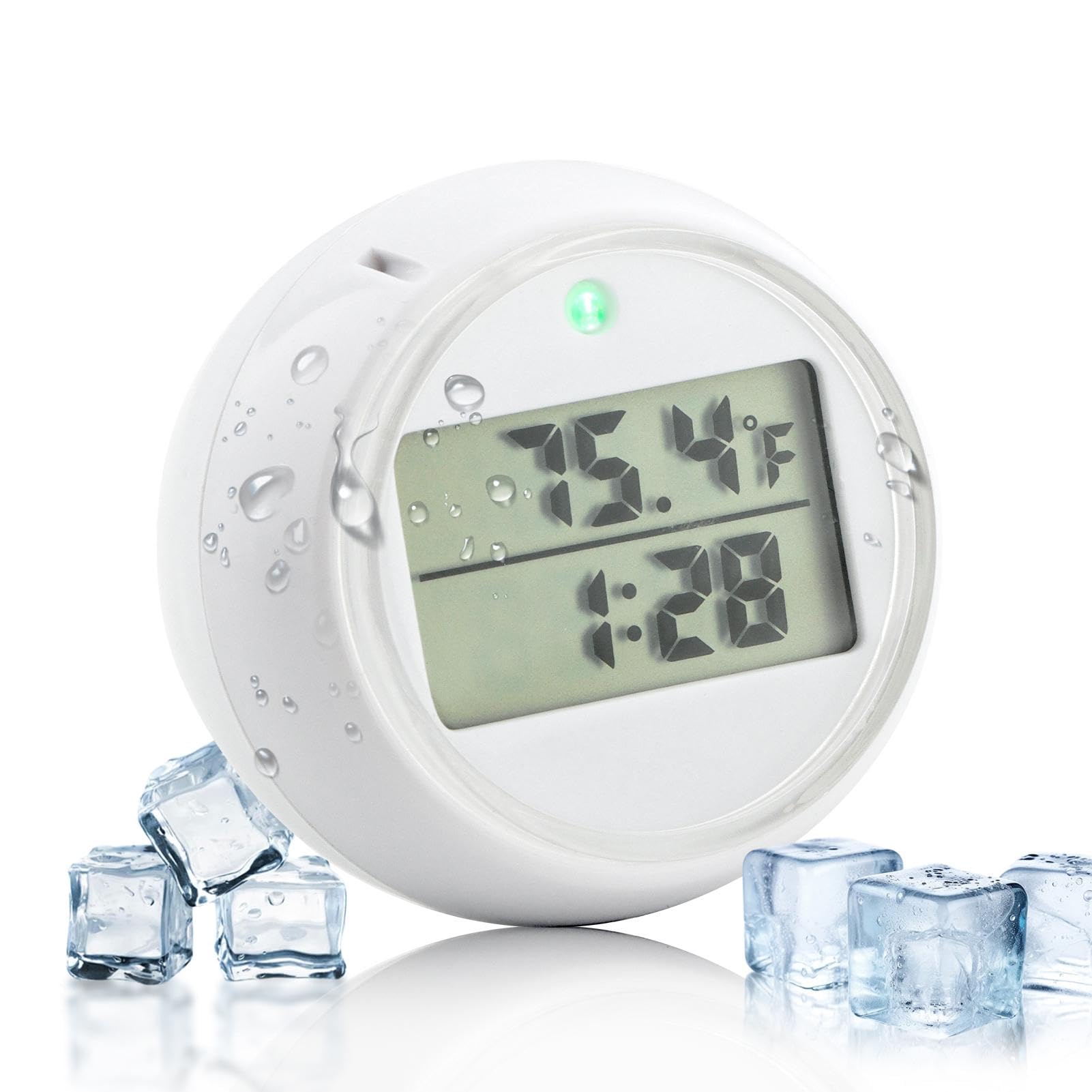 Ice Bath Thermometer with Timer,Waterproof Cold Plunge Thermometer, Automatic Timing,Portable Floating Water Thermometers for Cold Plunge,Fits Ice or Hot Bath Tub,Aquarium,Freezer