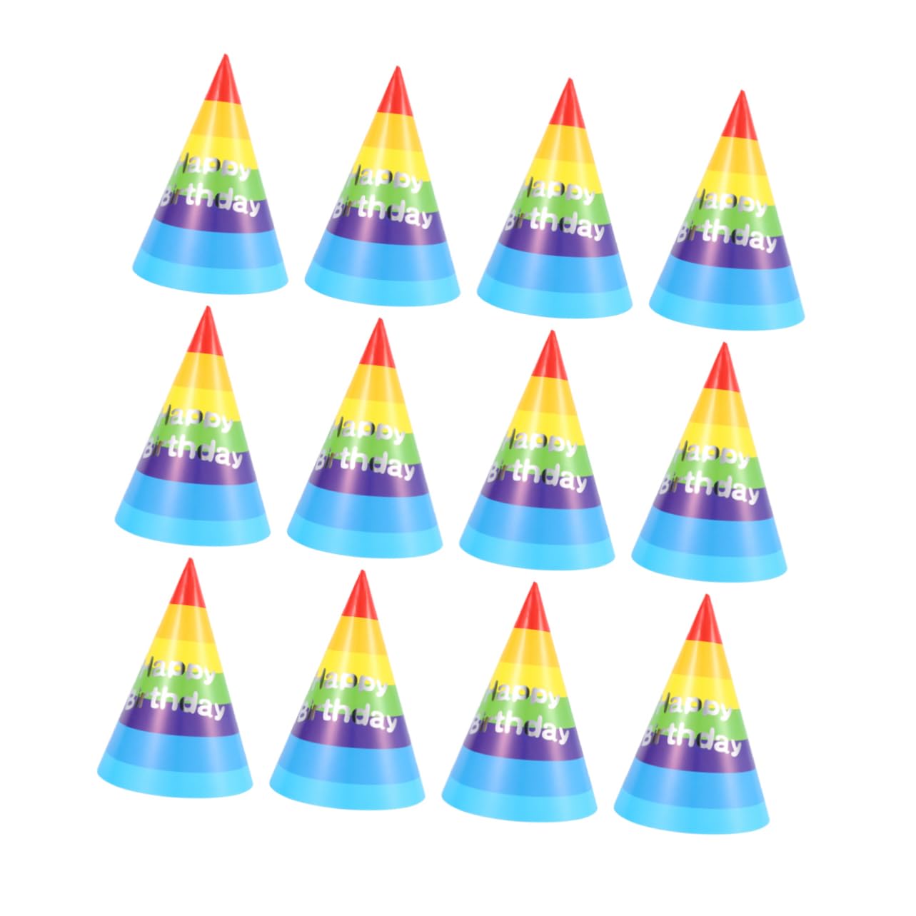 Cappelli 50 per Arcobaleno Compleanno Triangolari Festa Ragazzo Ragazza | Carta, Stabili sulla Testa, Comodi da Indossare, Decorativi per Foto Festa