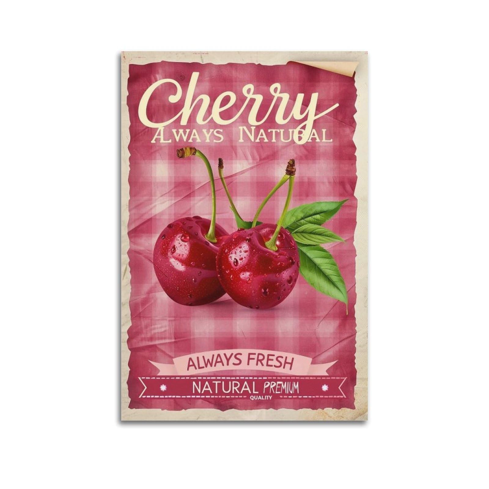 Affiches esthétiques murales Fresh Cherry Label 02 de salon 60 x 90