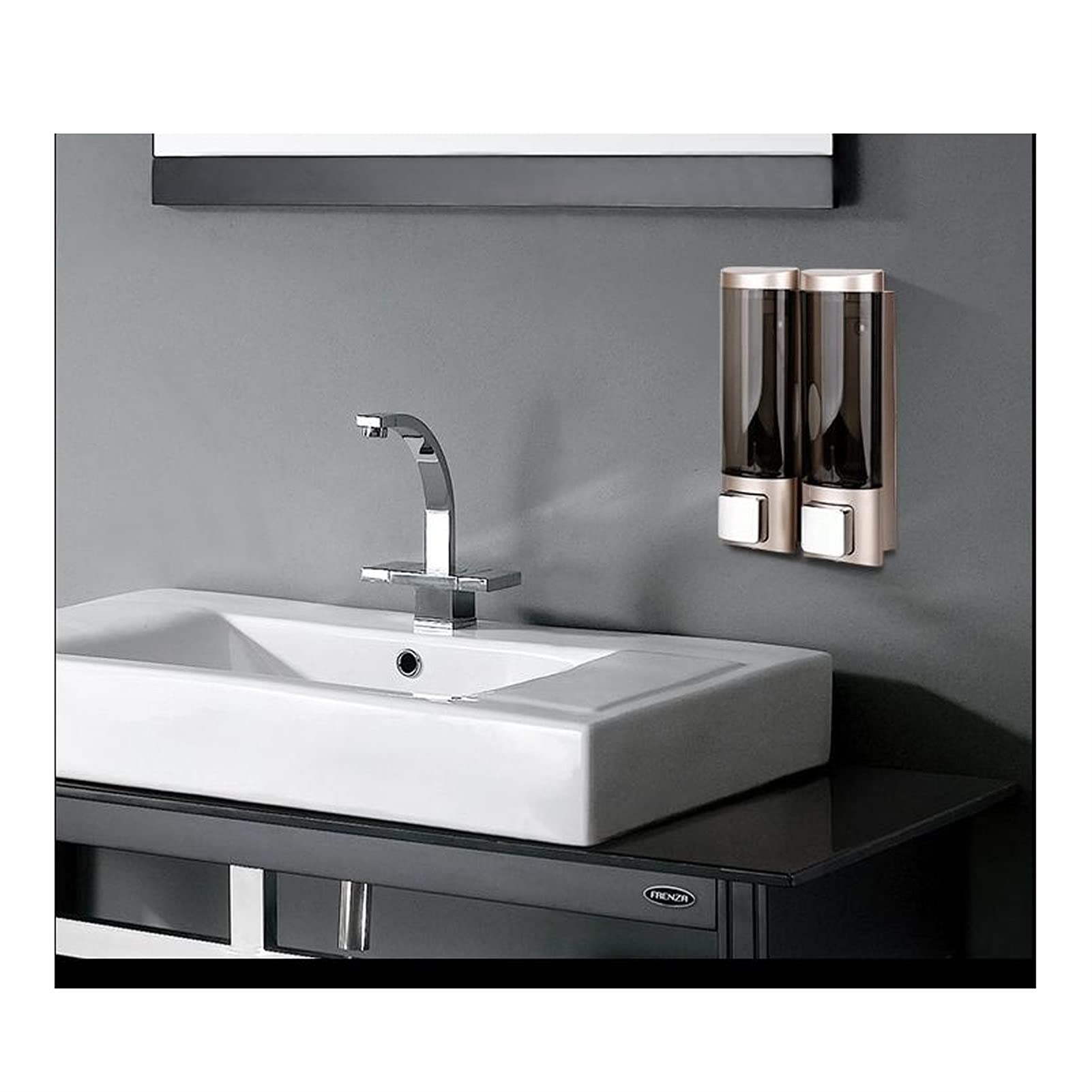 dispenser sapone/Dosatori per sapone liquido Premere manualmente il distributore di sapone a muro Bottiglia schiumante Dispenser SHAMPOO SHAMPOO Dispenser Home Bagno Doppia testa piccola capacità 200m