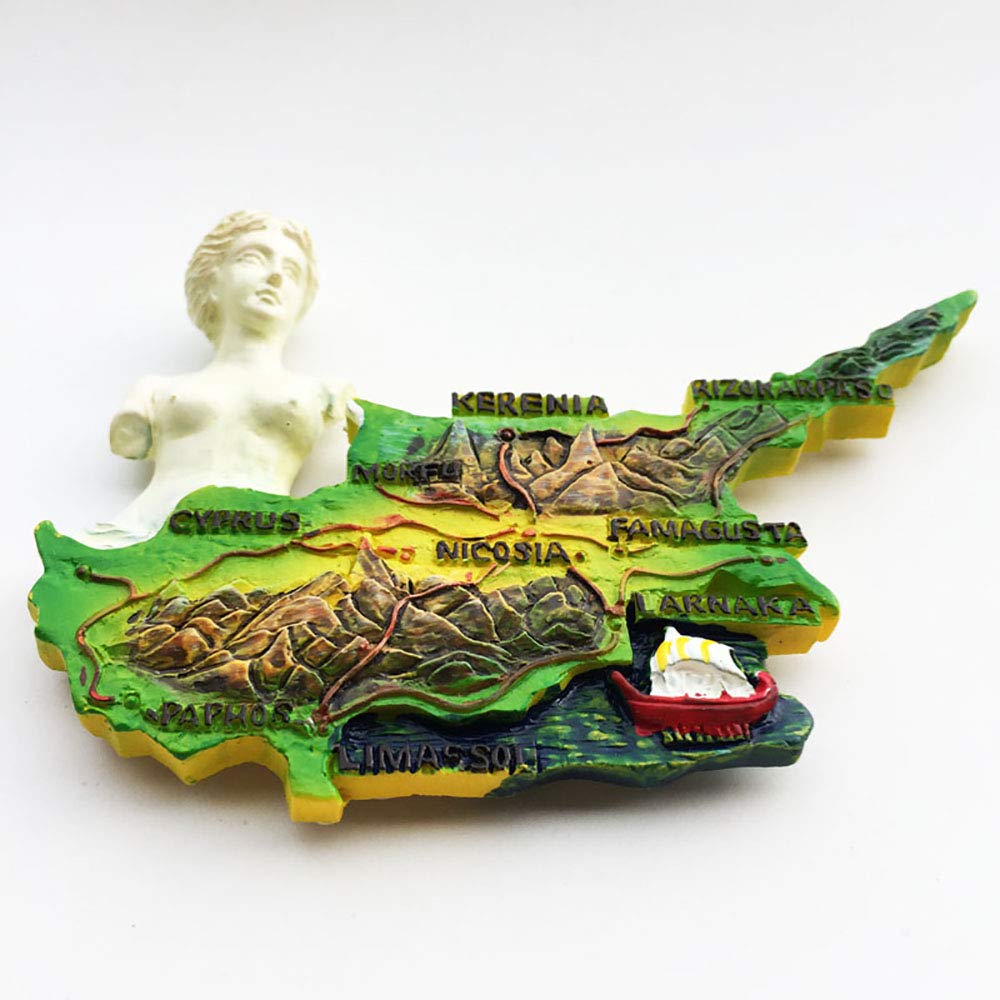 3D Kaart Stijl Cyprus Koelkast Magneet Souvenir Gift Thuis Keuken