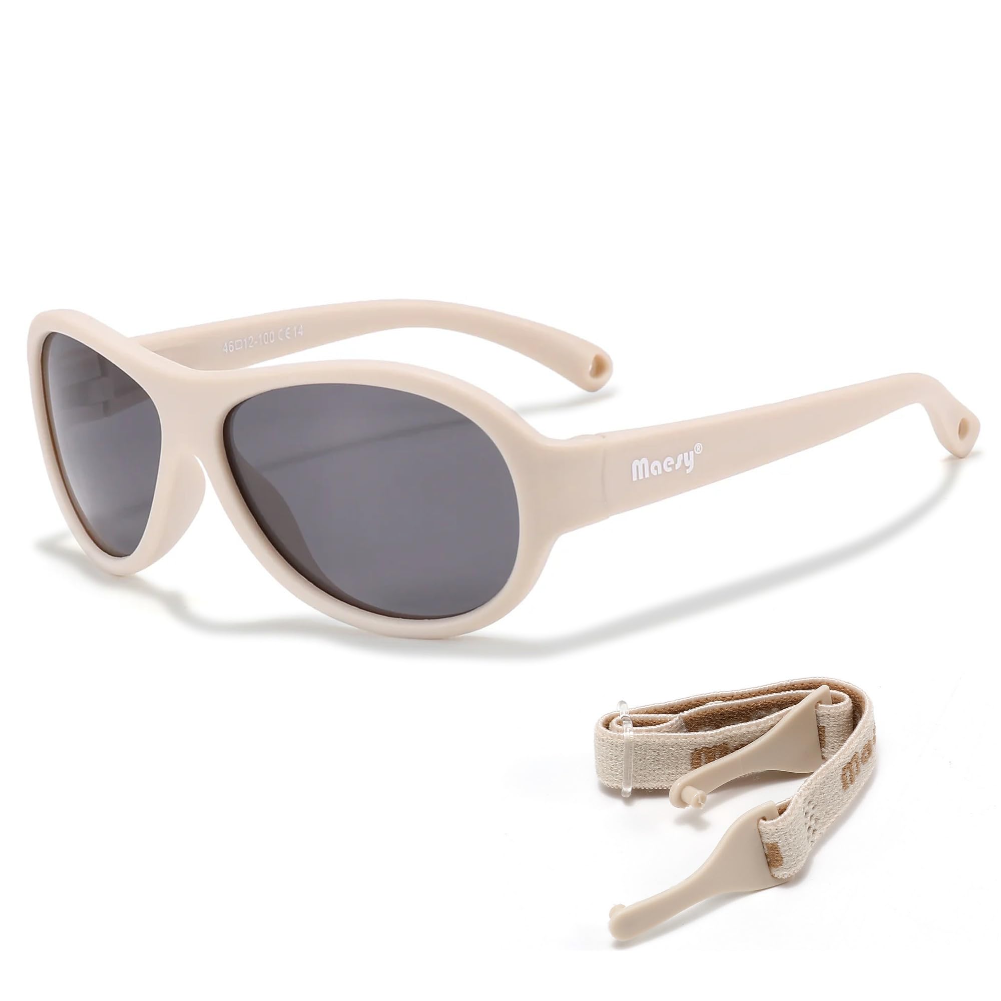 Lunettes de Soleil Bébé - 0-2 Ans - Protection UV400 Polarisée - Cadre Flexible et Pliable - Bande Élastique Réglable - Lunettes de Soleil Sûres et Confortables - Pour Enfant – Joya