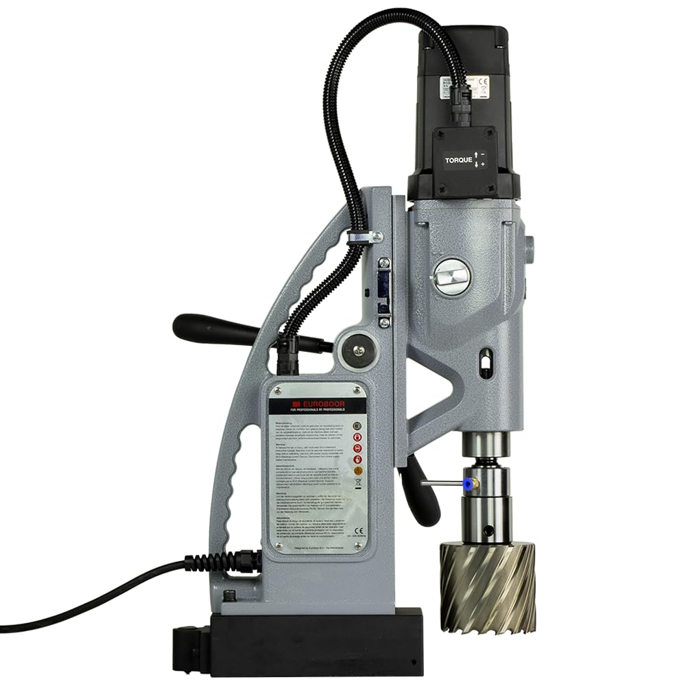 ECO.100S+/T EU2 Perceuse Magnétique - Forets Circulaires 100 mm - Tension d'Alimentation 220-240 Volt, Fréq. 50-60 Hertz - Connecteur EU - Rotation Bidirectionnelle