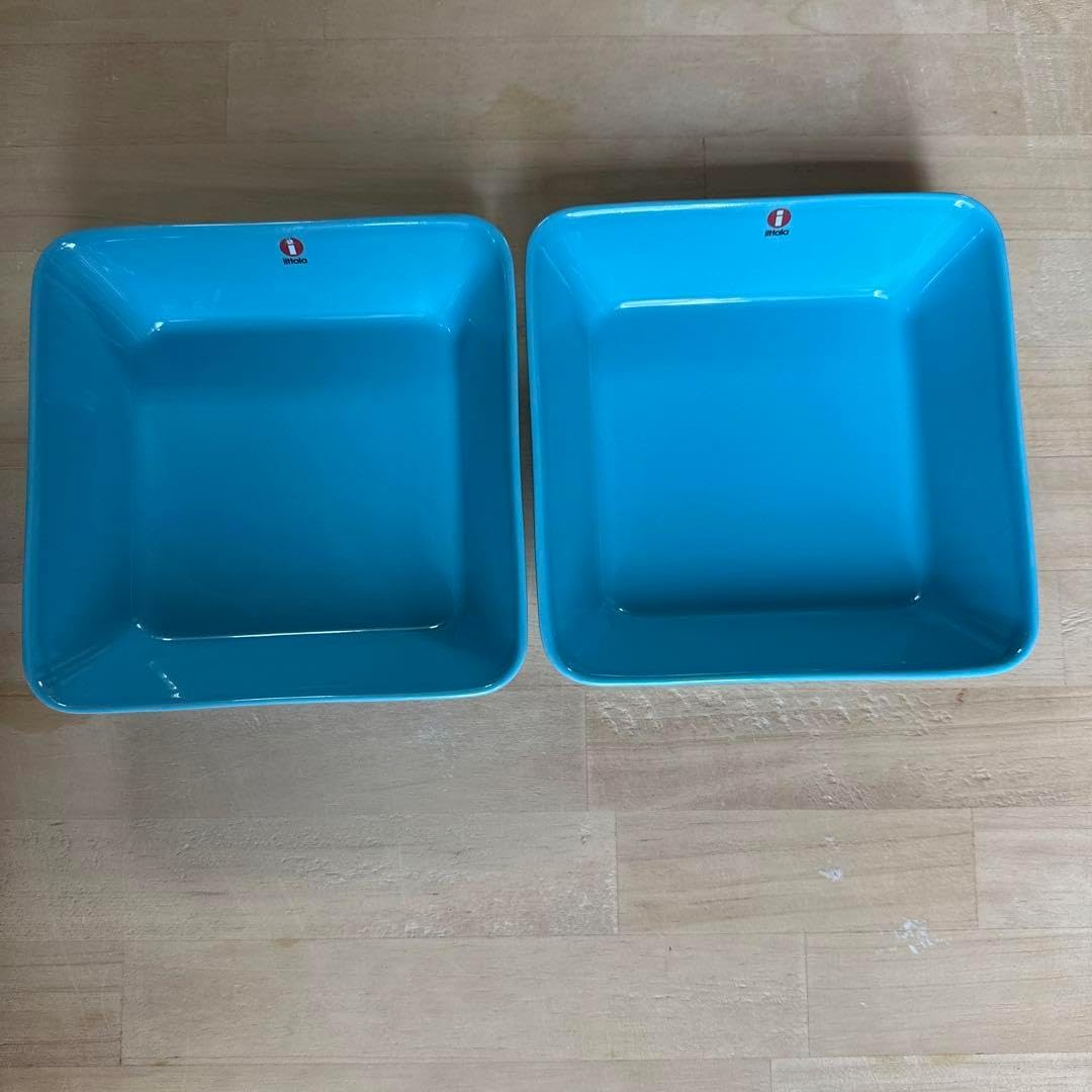 【美品】ターコイズカラー スクエア型♡ティーマ16cm 2枚セット ターコイズカラー スクエア型ティーマ16cm 2枚セット TEEMA