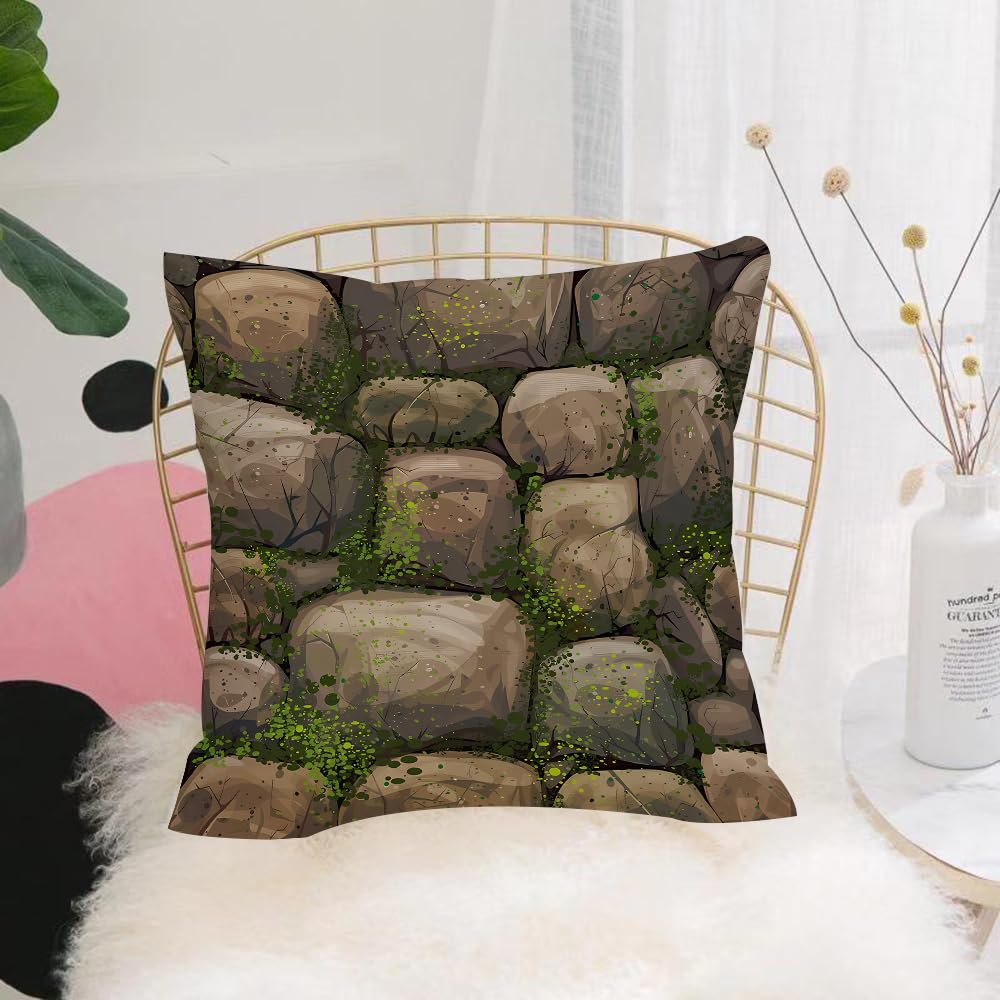 HYMSXW Cushion Cover,Throw Pillow Case Home Decorative for Living Room Bedroom Sofa Chair 20X20 Inch,Yellow brick wall seamless texture for jungle theme vector,Pillowcase 50X50cm
