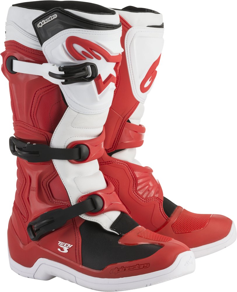 Alpinestars Unisex-Adult Tech 3 Boots Red/White Sz 15 (Multi, one_size)