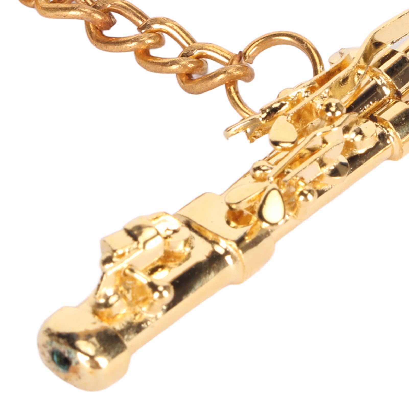 Mini Fagott Schlüsselanhänger, Miniatur Musikinstrument Schlüsselanhänger, Bezaubernder Messing Schlüsselanhänger, Musikinstrument Schlüsselanhänger, Gold