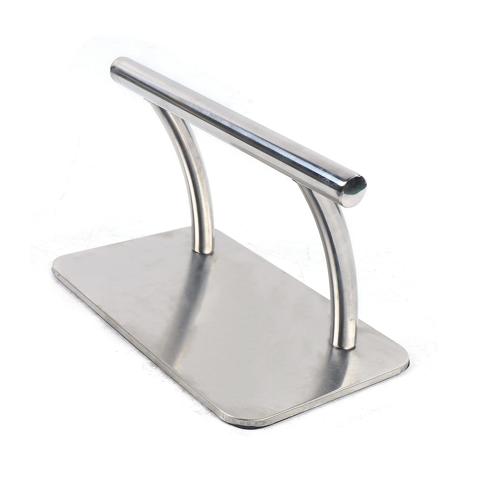Edelstahl Fußstütze 30 x 19 x 18 cm für Friseure, modern, Handgefertigt, Glänzend, Langlebig