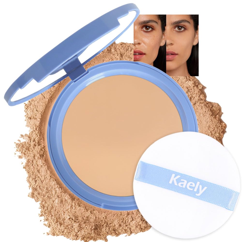 evpct Oil Control Pressed Face Powder, Get Smooth Flawless Fine Lines and Lightweight Finishing Foundation, Control Shine Long Lasting Waterproof Face Setting Powder Cosmetic, 03 Pure Beige