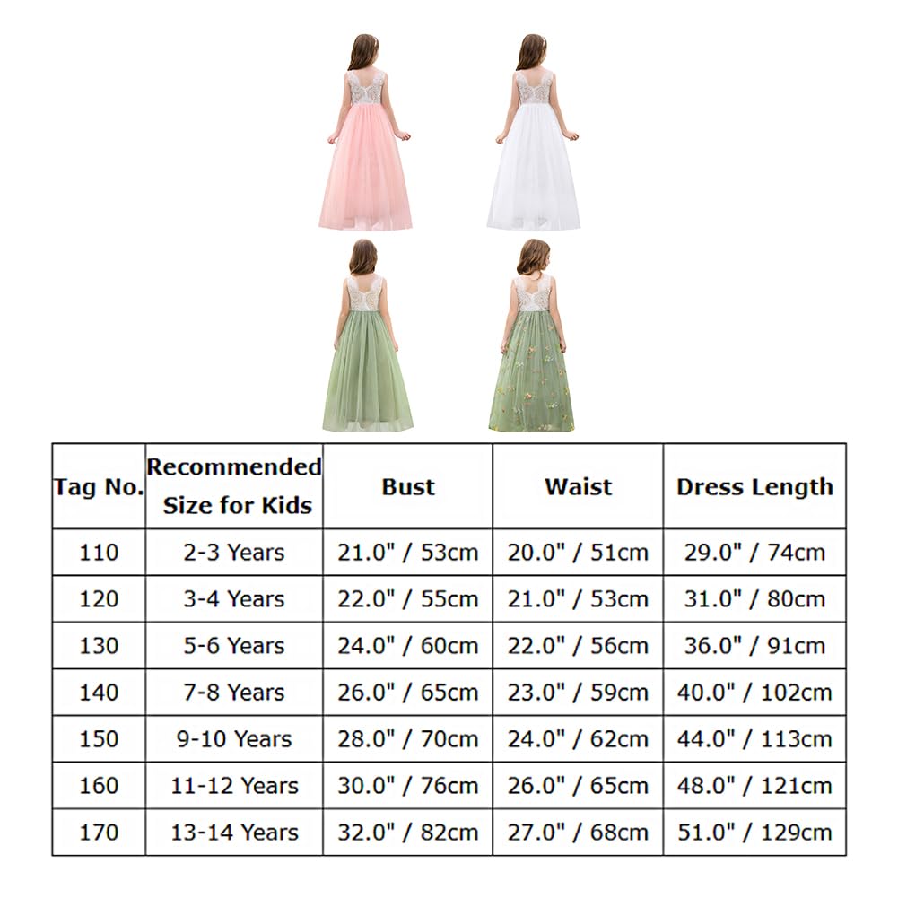 Vestido de encaje elegante sin mangas para niña, con espalda en V, tul, fiesta, maxi vestido para niña, boda, dama de honor, primera comunión, cumpleaños, princesa