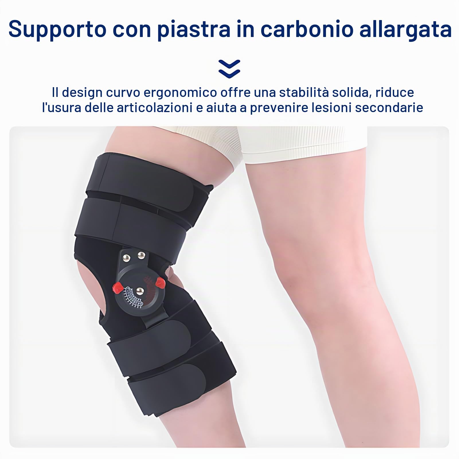Ginocchiera Articolata Regolabile – ROM Controllo, Leggera, Supporto Post-Operatorio ACL/Menisco, Unisex Sinistra o Destra