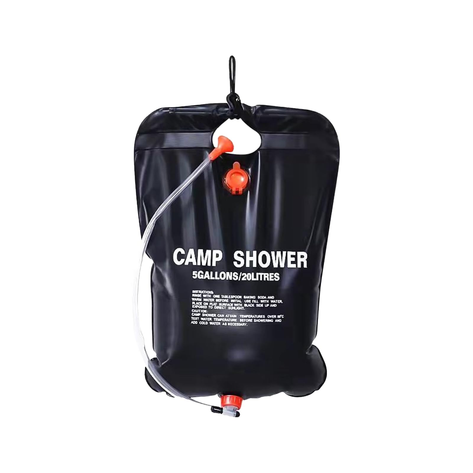 SULIVESSolar Camping Shower Bag, 20L Portable Heated Shower Bag with Removable Hose and Switchable Shower Head, Lightweight Foldable for Outdoor Camping, Hiking, Traveling, and Beach