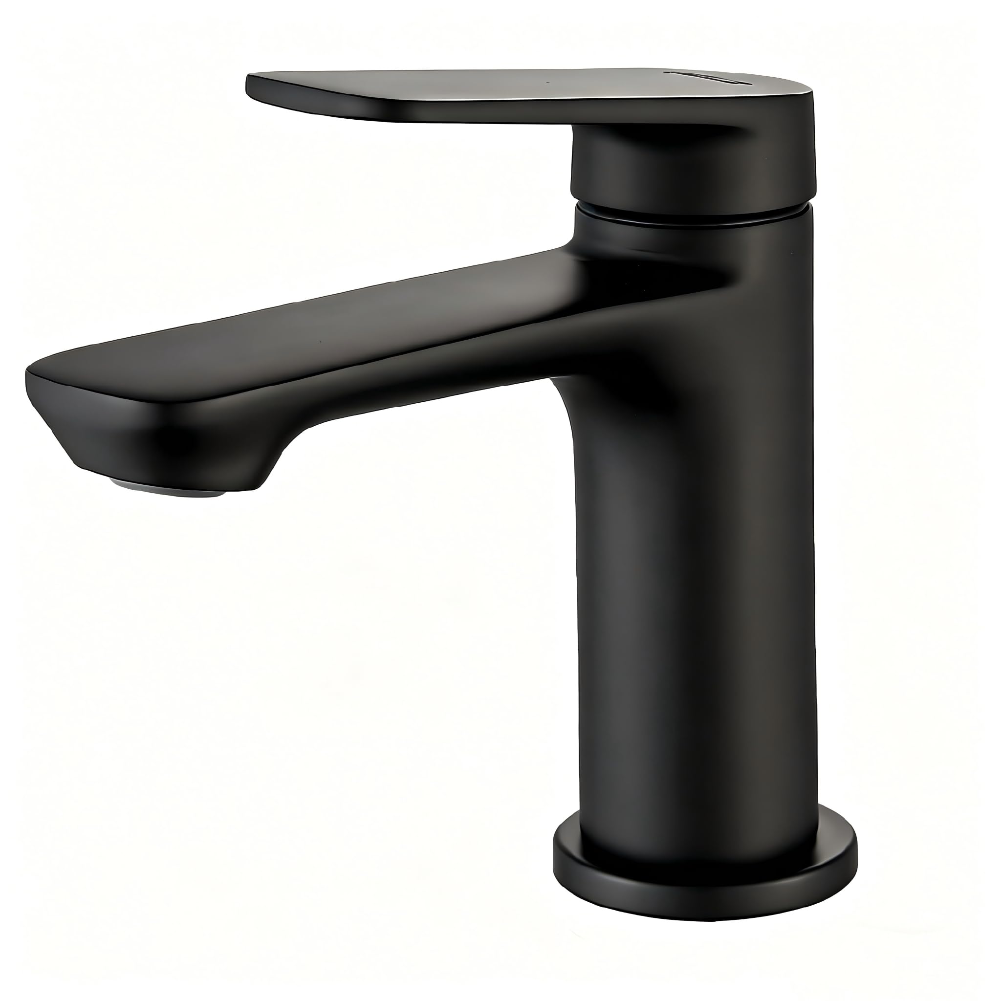 BELZ Modern Matte Black Basin Mixer Tap, Dual Hot & Cold Controls, Leak-Proof, Water Saving, Rust Resistant, Spout Height 84mm